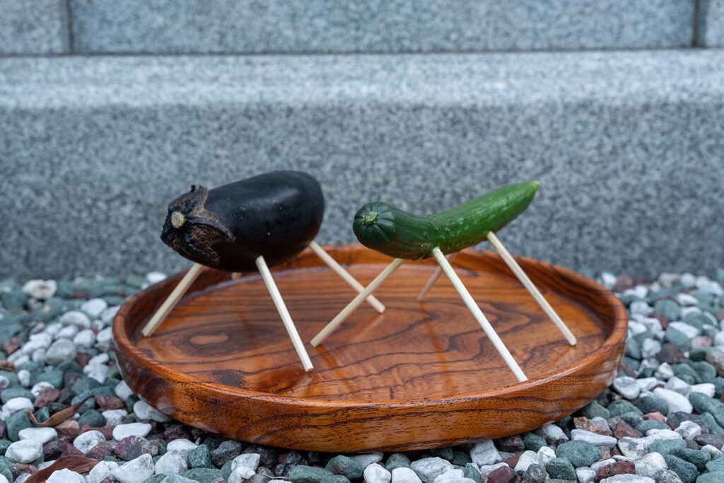 Obon cucumber and eggplant